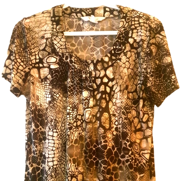 👚 TanJay Reptile Print Top - Picture 1 of 5